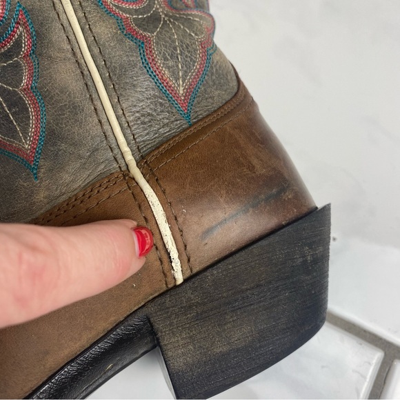 Ariat Women’s round up square toe western boots coastal cowgirl embroidered 8.5 - Picture 11 of 13